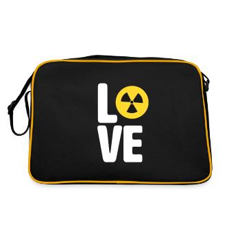 Nuklear Radioaktivität Röntgenstrahlen Atomkraft - Retro Tasche - Schwarz/Gold - Hinten