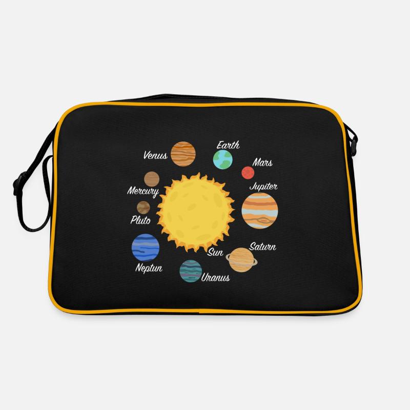 Solar system planets gift - Retro Bag - black/gold