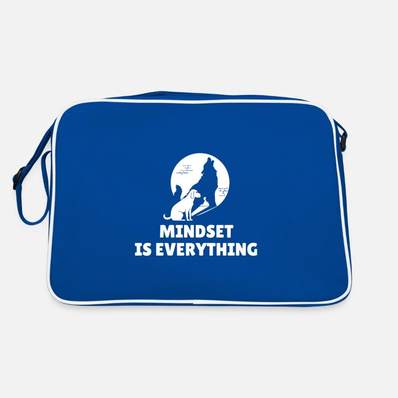 Mindset Is Everything Dog Wolf Retro Bag