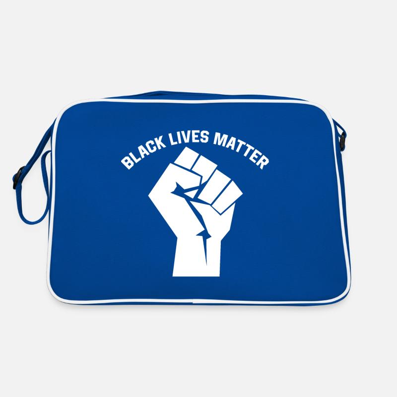 Schwarzes Leben Materie Handfaust cooles Geschenk Retro Tasche