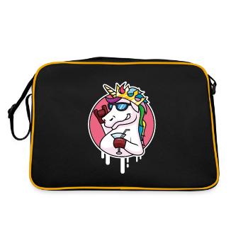 Fête de la licorne - Sac Retro - noir/or - Dos
