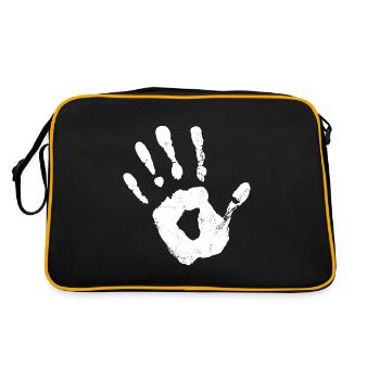 Empreinte de main (blanc) - Sac Retro - noir/or - Dos