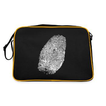 Fingerprint (White) - Retro Bag - black/gold - Back