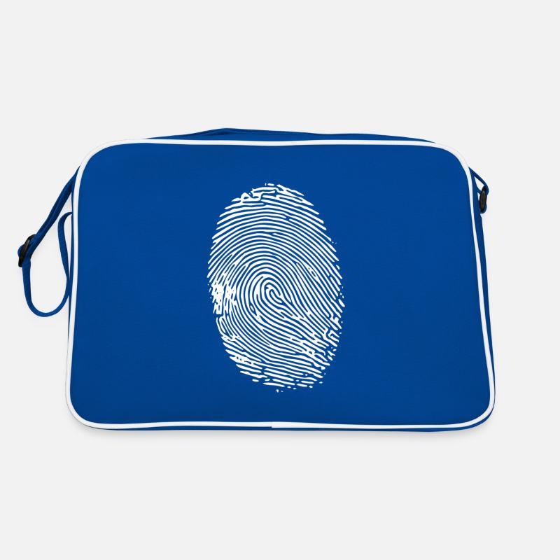Empreinte digitale ovale (blanc) Sac Retro