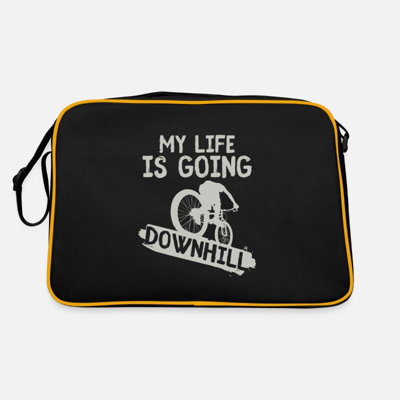 Mountainbike - Retro Tasche - Schwarz/Gold