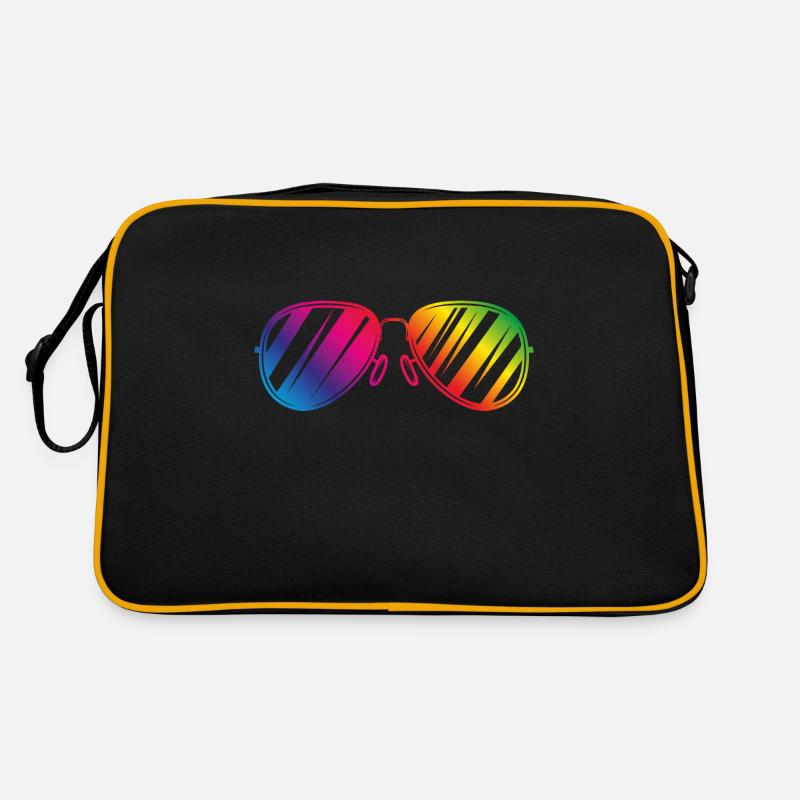 sonnenbrille bunt Retro Tasche
