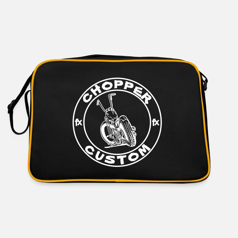 CHOPPER CUSTOM (anpassbare Farbe) - Retro Tasche - Schwarz/Gold