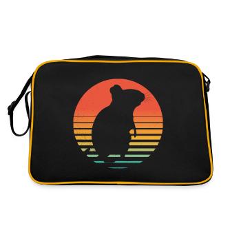 Degus | Funny Degu | Vintage Retro Sun - Retro Bag - black/gold - Back