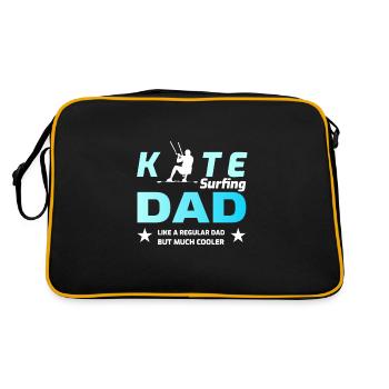 Kitesurf Kite Kiteboard Cadeau de fête des pères - Sac Retro - noir/or - Dos