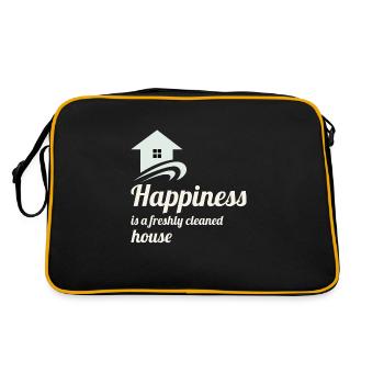 Cleaning funny saying Cleaner Janitor Custodian - Retro Bag - black/gold - Back
