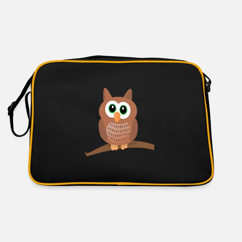 Eule Uhu süß Retro Tasche