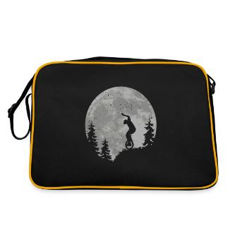 Monocycle cadeau lune monocycliste monocycle - Sac Retro - noir/or - Dos