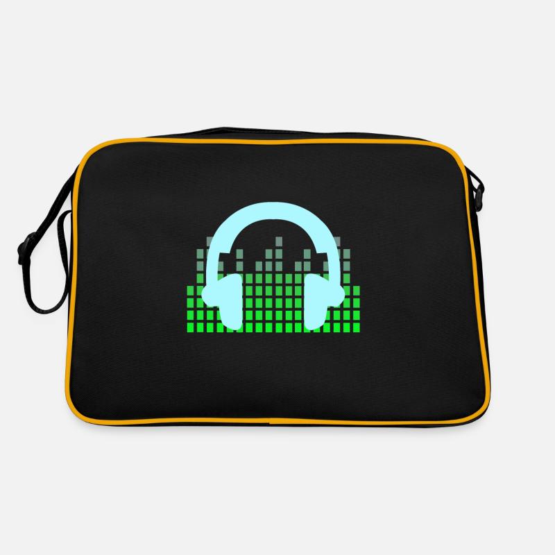 DJ Musik Disco Kopfhörer Retro Tasche