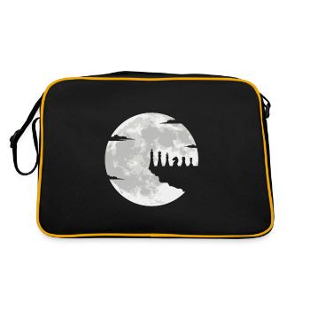Échecs pièces d'échecs joueur d'échecs pleine lune - Sac Retro - noir/or - Dos