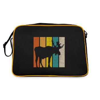 Élan cadeau Elche Norvège Suède Nature - Sac Retro - noir/or - Dos