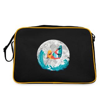Wakeboard Wakeboarding Wakeboarder Gift - Retro Bag - black/gold - Back