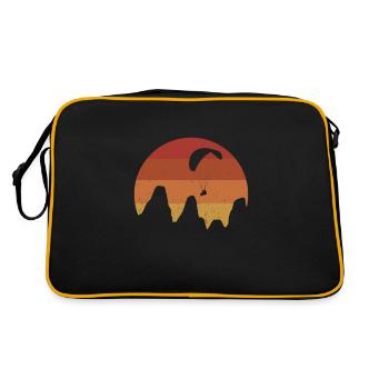 Gleitschirm Gleitschirmfliegen Paragliding - Retro Tasche - Schwarz/Gold - Hinten