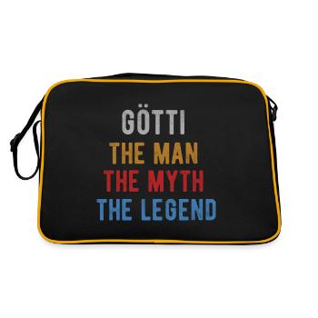 Götti Firmgötti Taufgötti Götti Questions - Retro Bag - black/gold - Back