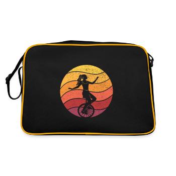 Monocycle cadeau monocyclisme monocycliste Rétro - Sac Retro - noir/or - Dos