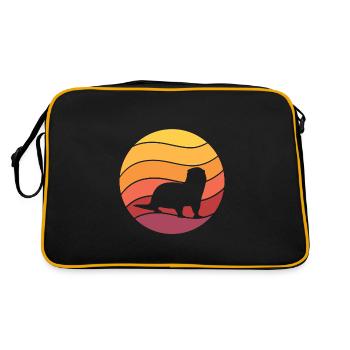Loutre loutre loutre loutre loutres idées cadeaux animaux - Sac Retro - noir/or - Dos