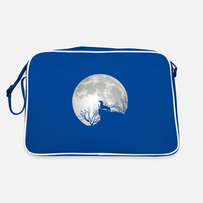 Dackel Dachshund Vollmond Retro Tasche