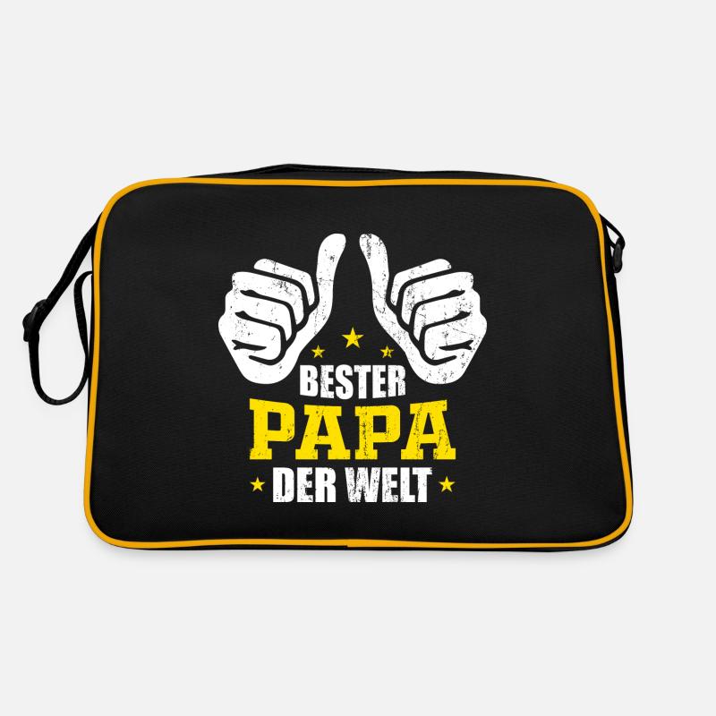 Bester Papa Der Welt Bester Papa Retro Tasche