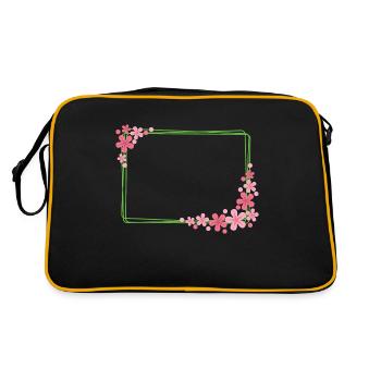 Frame with flowers - Retro Bag - black/gold - Back