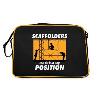 Plate-forme d’échafaudage constructeur d’échafaudage d’échafaudage d’échafaudage - Sac Retro - noir/or - Dos