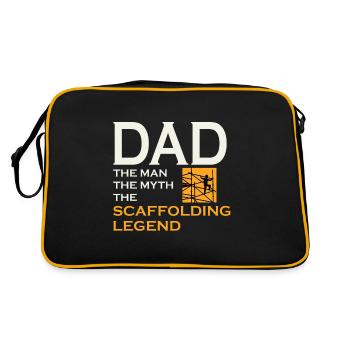 Échafaudage Échafaudage Échafaudage Papa Pères jour - Sac Retro - noir/or - Dos