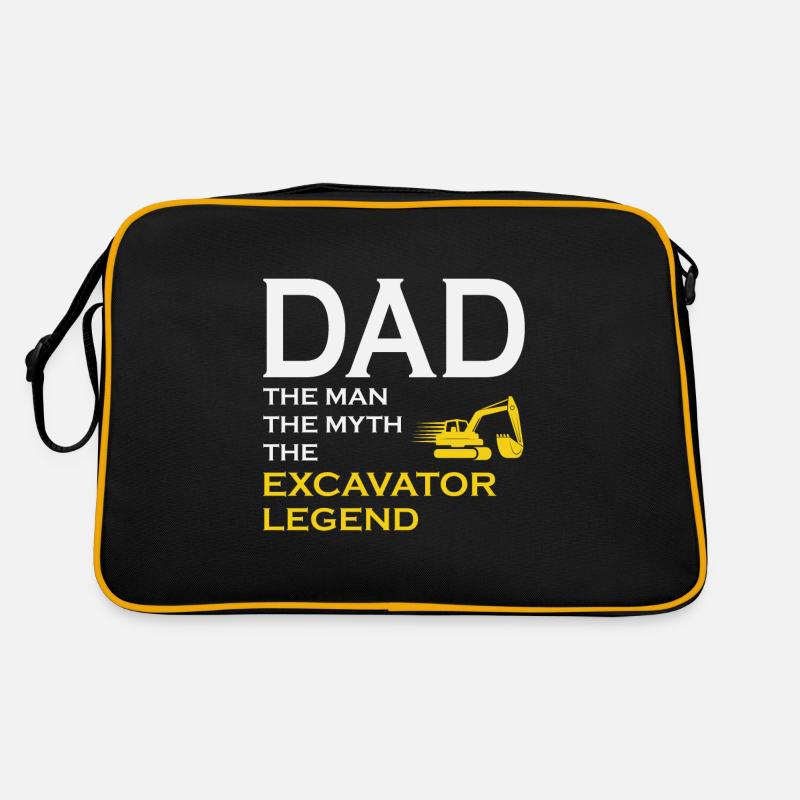 Bagger Schwergeräte-Betreiber Papa Vatertag Retro Tasche