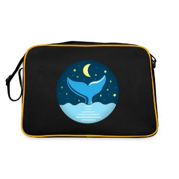 FLOSSE WAL DELFIN MER MER LITTORAL DE SABLE MARIN - Sac Retro - noir/or - Dos