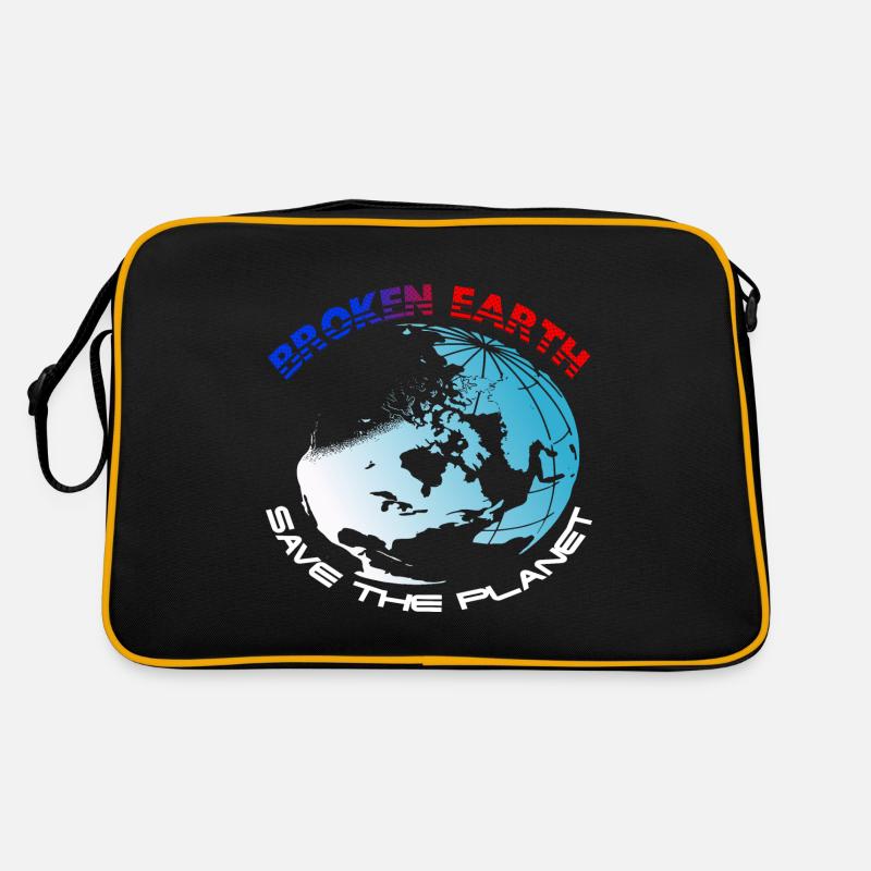 Planet Erde Design Retro Tasche