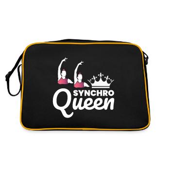 Synchro Swim Swimmer Synchronized Swimming Funny - Retro Bag - black/gold - Back