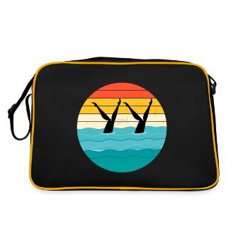 Synchro Swim Swimmer Synchronized Swimming Vintage - Retro Bag - black/gold - Back