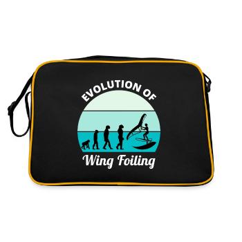 Wing Foiling Evolution Lustig - Retro Tasche - Schwarz/Gold - Hinten