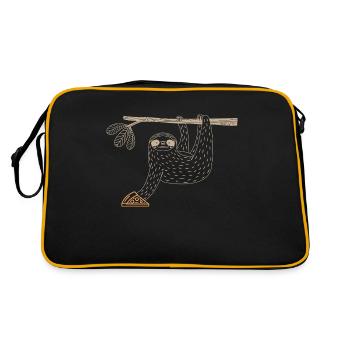 Pizza Pizzeria Pizza Lovers Gift - Retro Bag - black/gold - Back