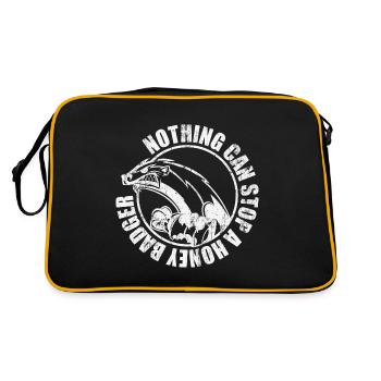 honey badger - Retro Bag - black/gold - Back