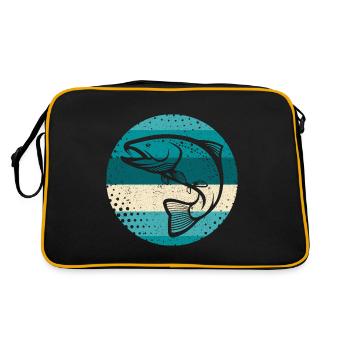 Pêche pêche pêche à la truite pêche - Sac Retro - noir/or - Dos