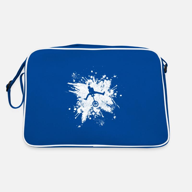 Einrad Einradfahrerin Einradfahrer Einradfahren Retro Tasche