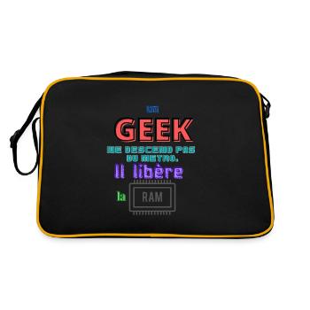 Un Geek (Metro/RAM) - Sac Retro - noir/or - Dos