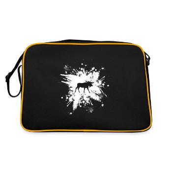 Moose Moose Moose Cow Antlers Gift Défenseur des droits des animaux - Sac Retro - noir/or - Dos