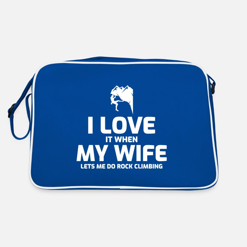 Klettern Bouldern Wandkletterer Ehemann Retro Tasche