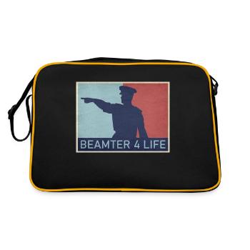 Beamter auf Lebenszeit - Retro Tasche - Schwarz/Gold - Hinten