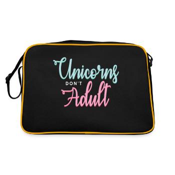 Unicorns don't grow up - Retro Bag - black/gold - Back