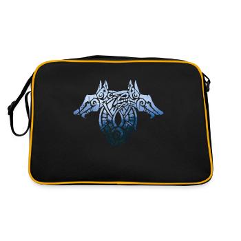 Fenrir, der in den Sümpfen wohnt - Retro Tasche - Schwarz/Gold - Hinten