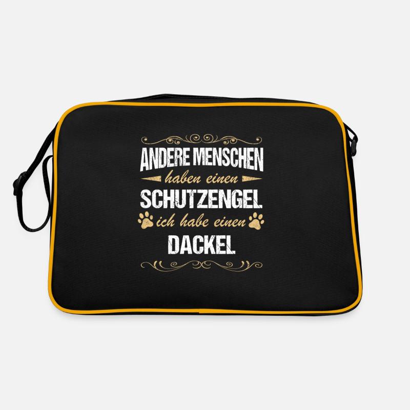 Dackel Dachshund Hund Hundehalter Retro Tasche