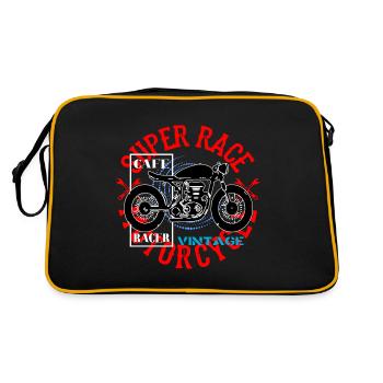 Moto Cafe Racer Vintage Design - Sac Retro - noir/or - Dos