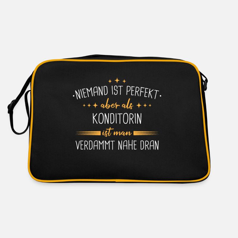 Konditorin Konditorei Kuchen Torte Beruf Spruch Retro Tasche