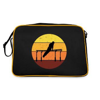 Artistic Gymnastics Parallel Bars Gymnast Vintage - Retro Bag - black/gold - Back