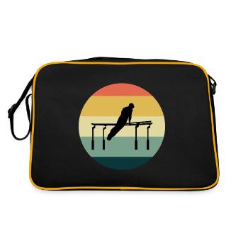 Artistic Gymnastics Parallel Bars Gymnast Vintage - Retro Bag - black/gold - Back